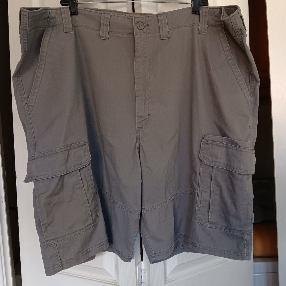 Wrangler Authentics Mens Gray Hiker Cargo Shorts Size 48